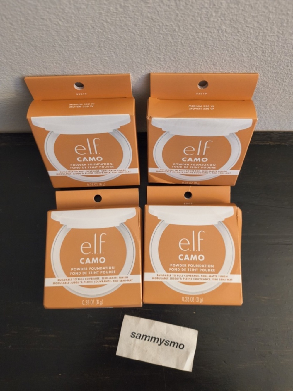 E.L.F. elf CAMO Powder Foundation semi matte finish, Medium 330 W x4